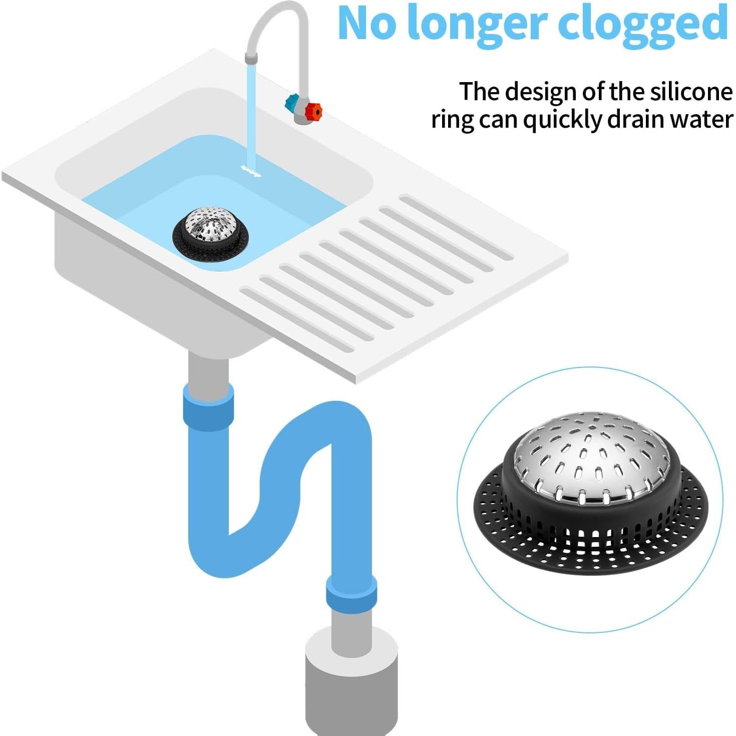 Captador de Cabello para Drenaje Aluvor - Silicona Antideslizante