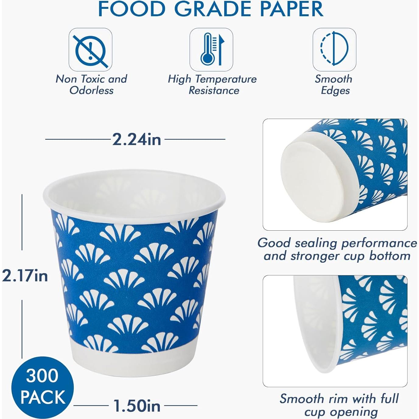 Paquete de 300 Tazas de Papel Desechables JollyPack 3 oz