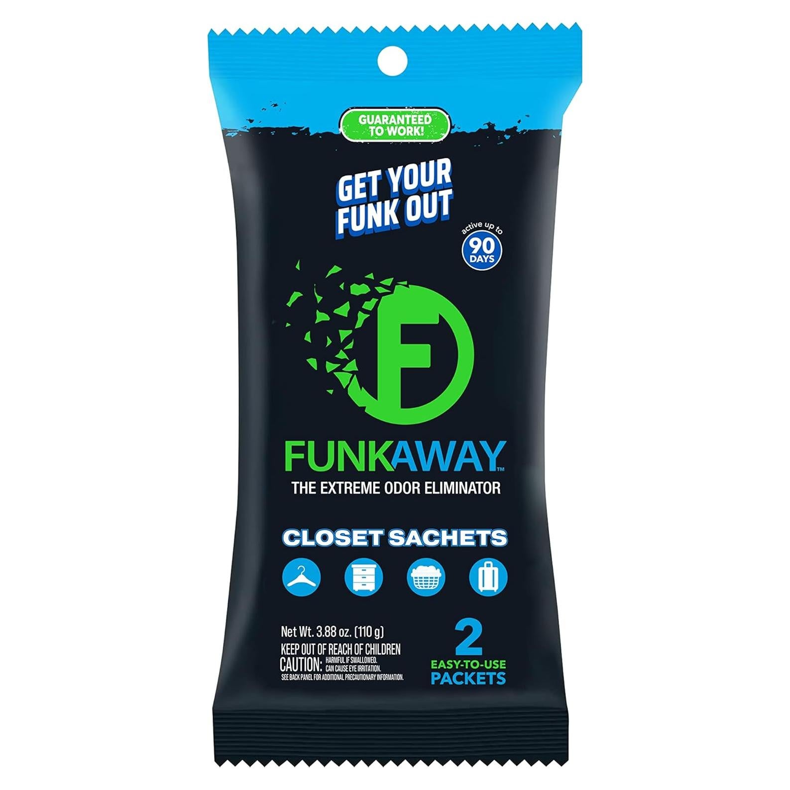 FunkAway Eliminador de Olores Extreme Sachet 8-Pack 90 Días