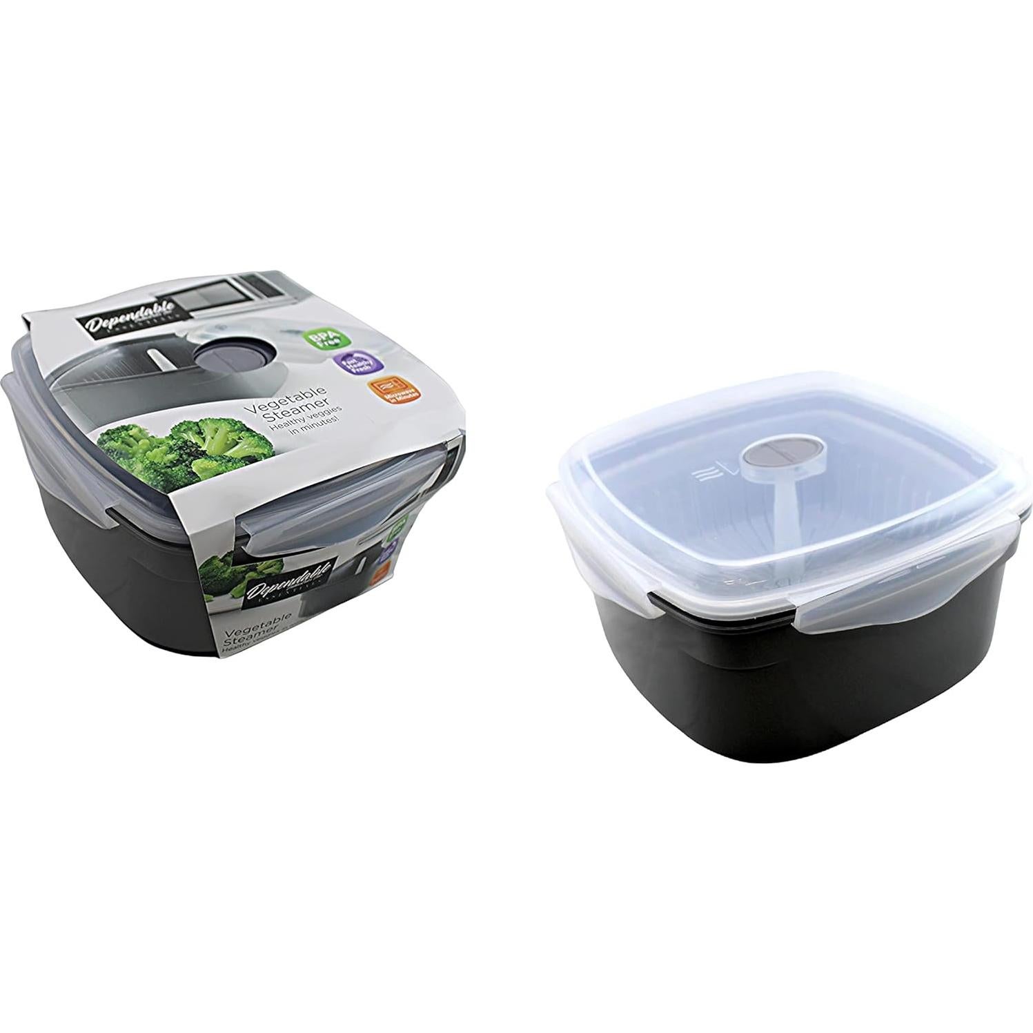 Cocinador de Vapor para Microondas Dependable 2.47L Libre de BPA