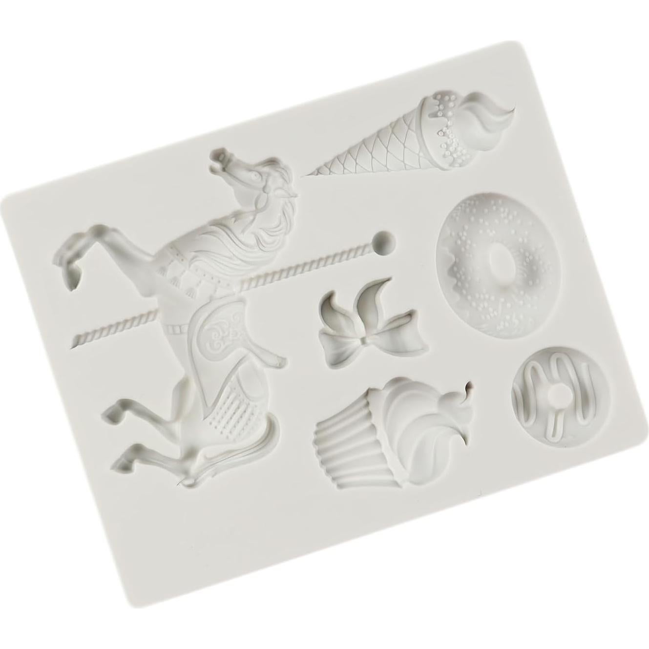 Molde de Silicona QDMOLDS Carrusel 25x17 cm para Pasteles