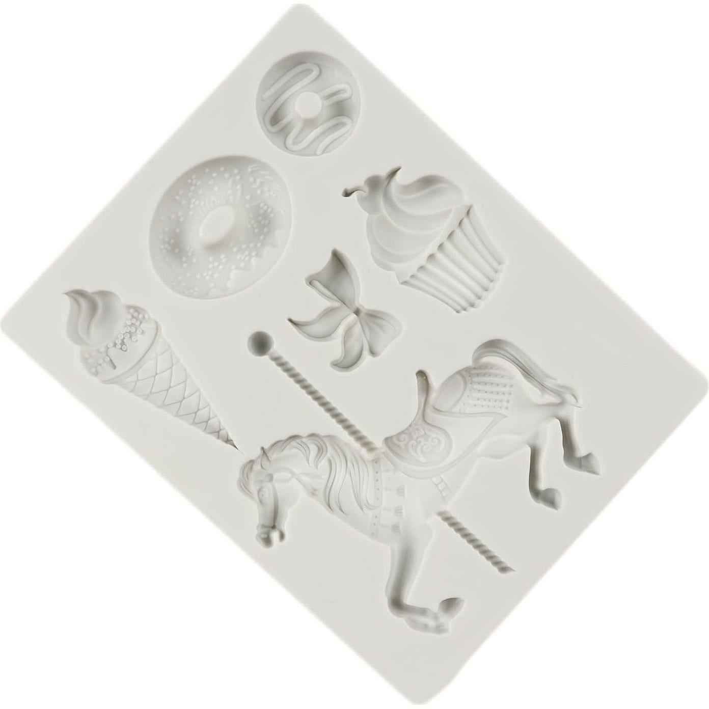 Molde de Silicona QDMOLDS Carrusel 25x17 cm para Pasteles