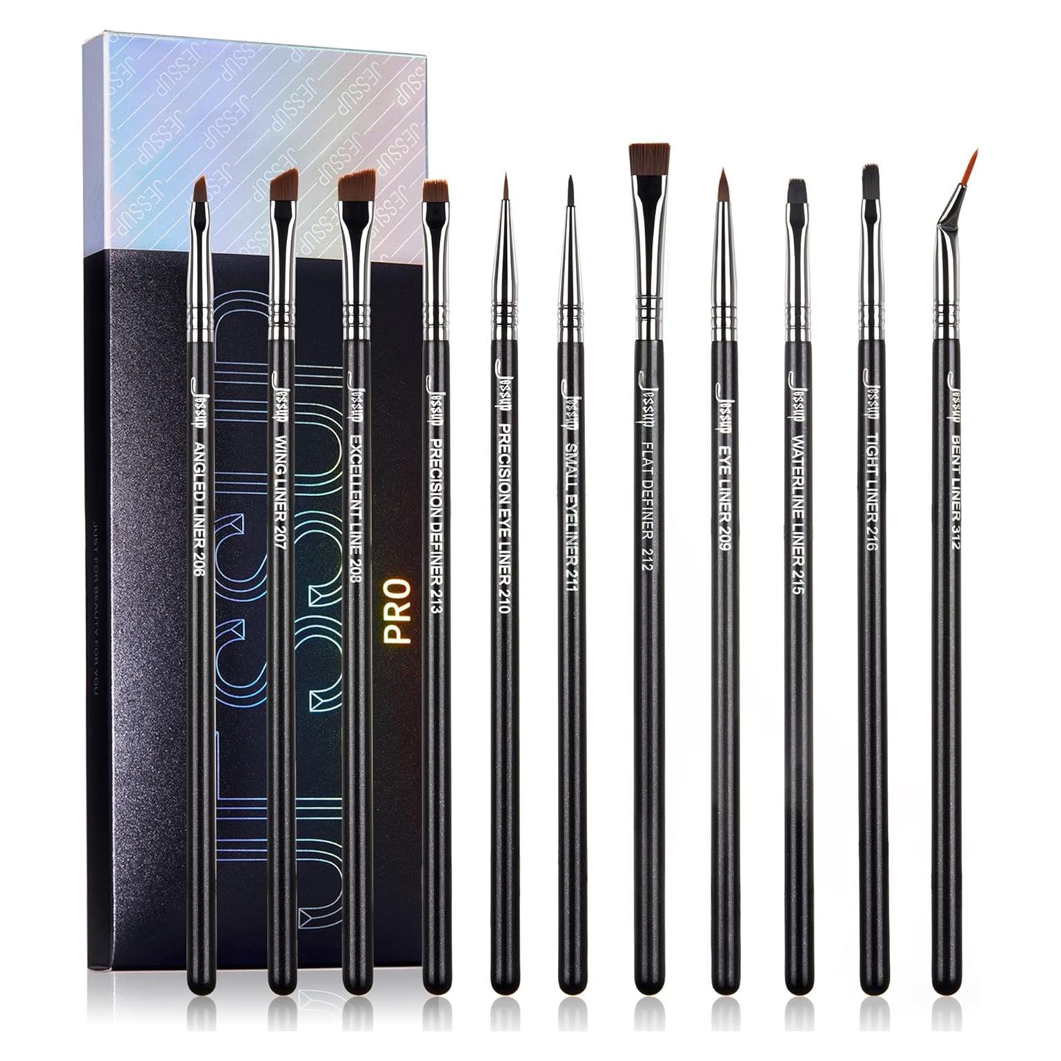 Juego de Pinceles para Delineador Jessup T324 - 11 Piezas Profesionales