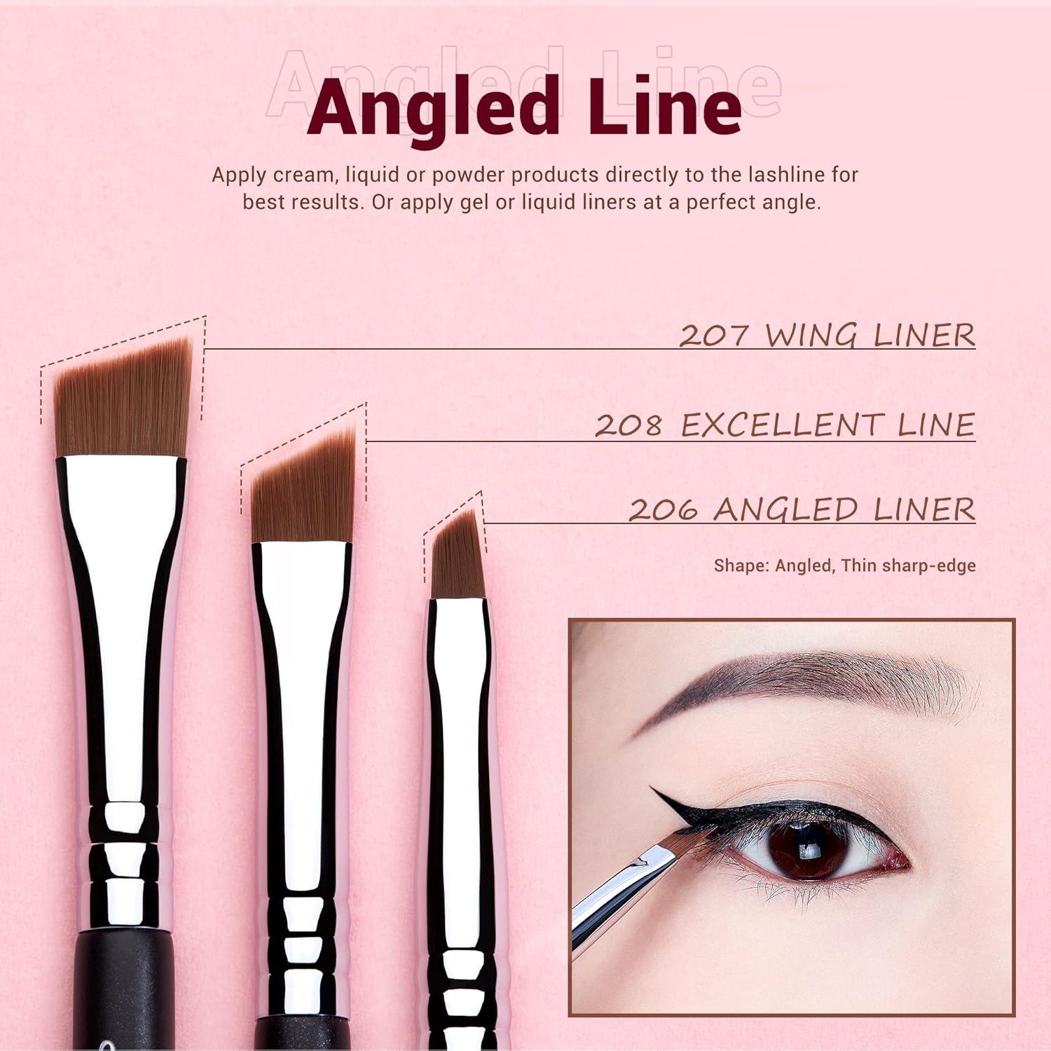 Juego de Pinceles para Delineador Jessup T324 - 11 Piezas Profesionales