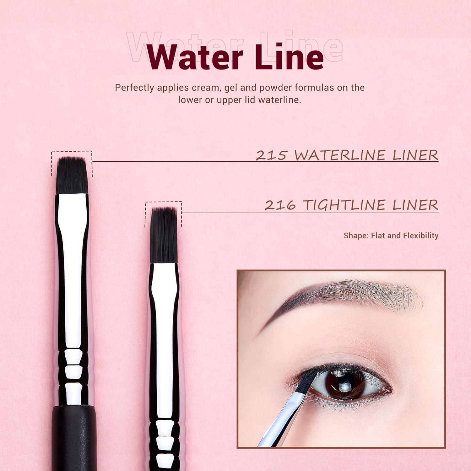 Juego de Pinceles para Delineador Jessup T324 - 11 Piezas Profesionales