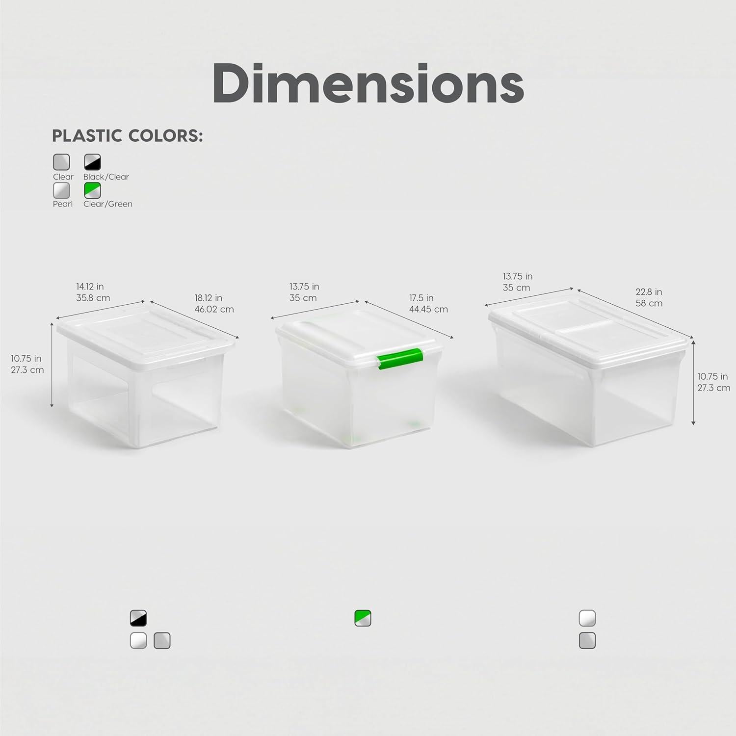 Caja de Archivos IRIS USA 4 Paquete 33.12L Negra Carta/Legal