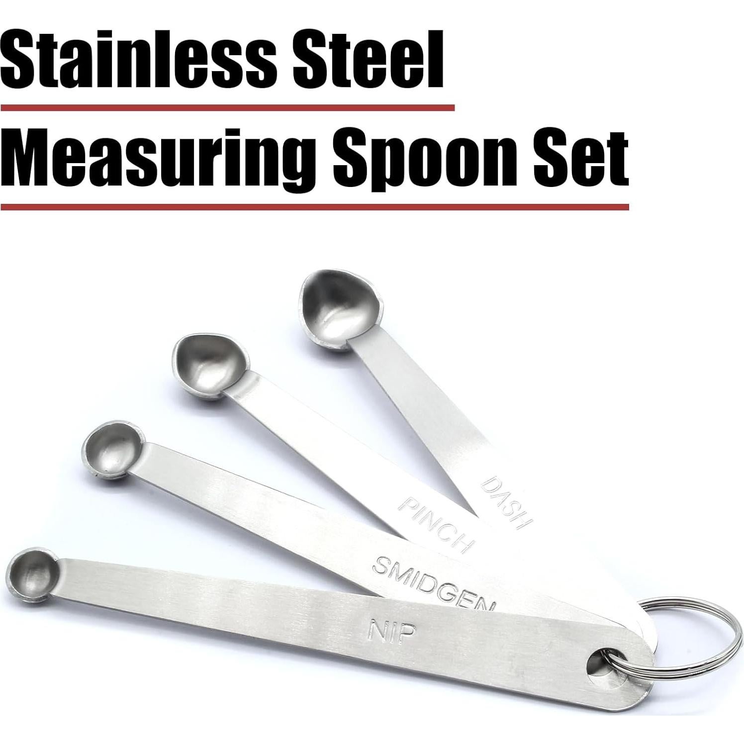 Set de Cucharas Medidoras Luomorgo 4 Piezas Acero Inoxidable