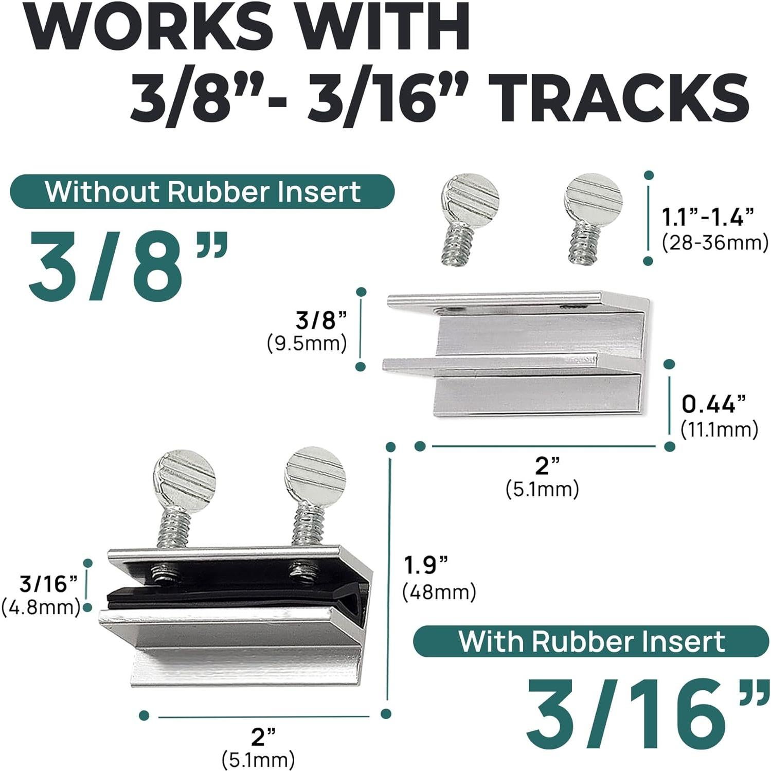 Bloqueos de Ventana Cuadrados Tienda Cuadrada - Paquete de 4