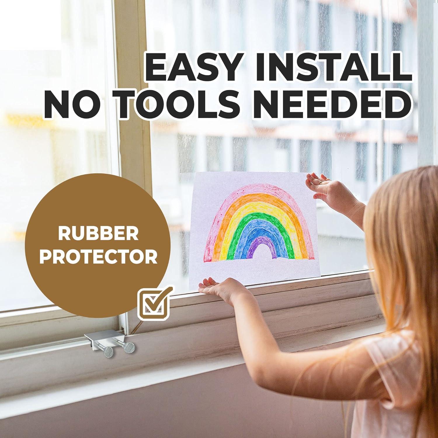 Bloqueos de Ventana Cuadrados Tienda Cuadrada - Paquete de 4