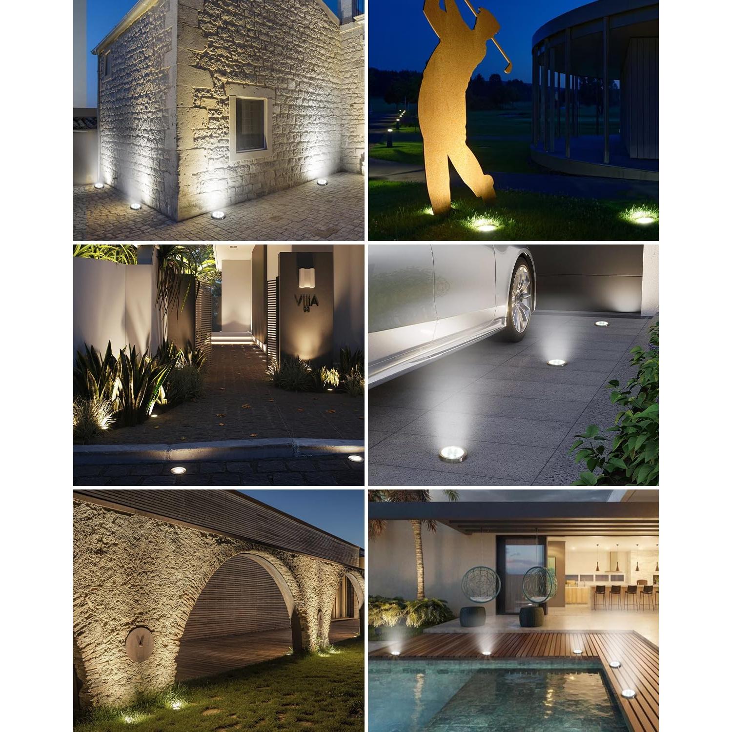 Luces Solares de Suelo BTFarm 16 Piezas LED IP65 Jardín