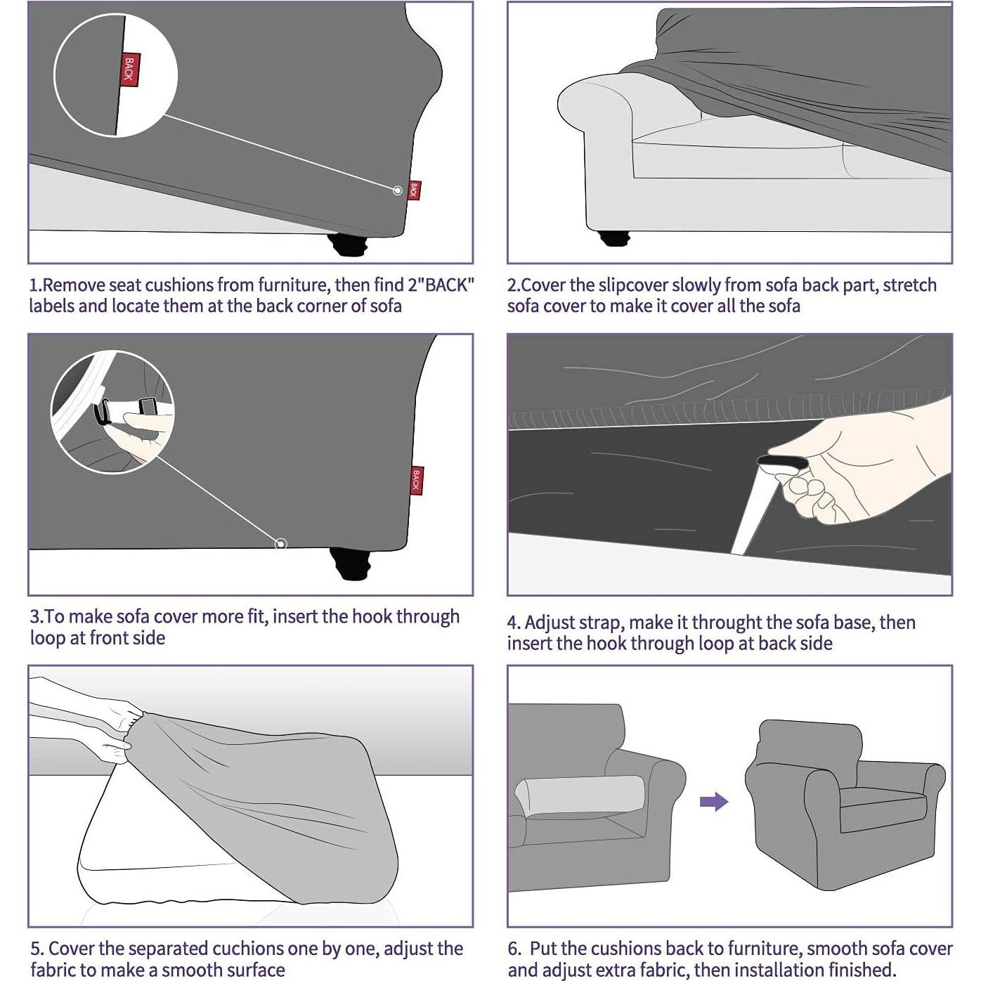 Funda de Silla de Terciopelo ZNSAYOTX 2 Piezas Verde Profundo