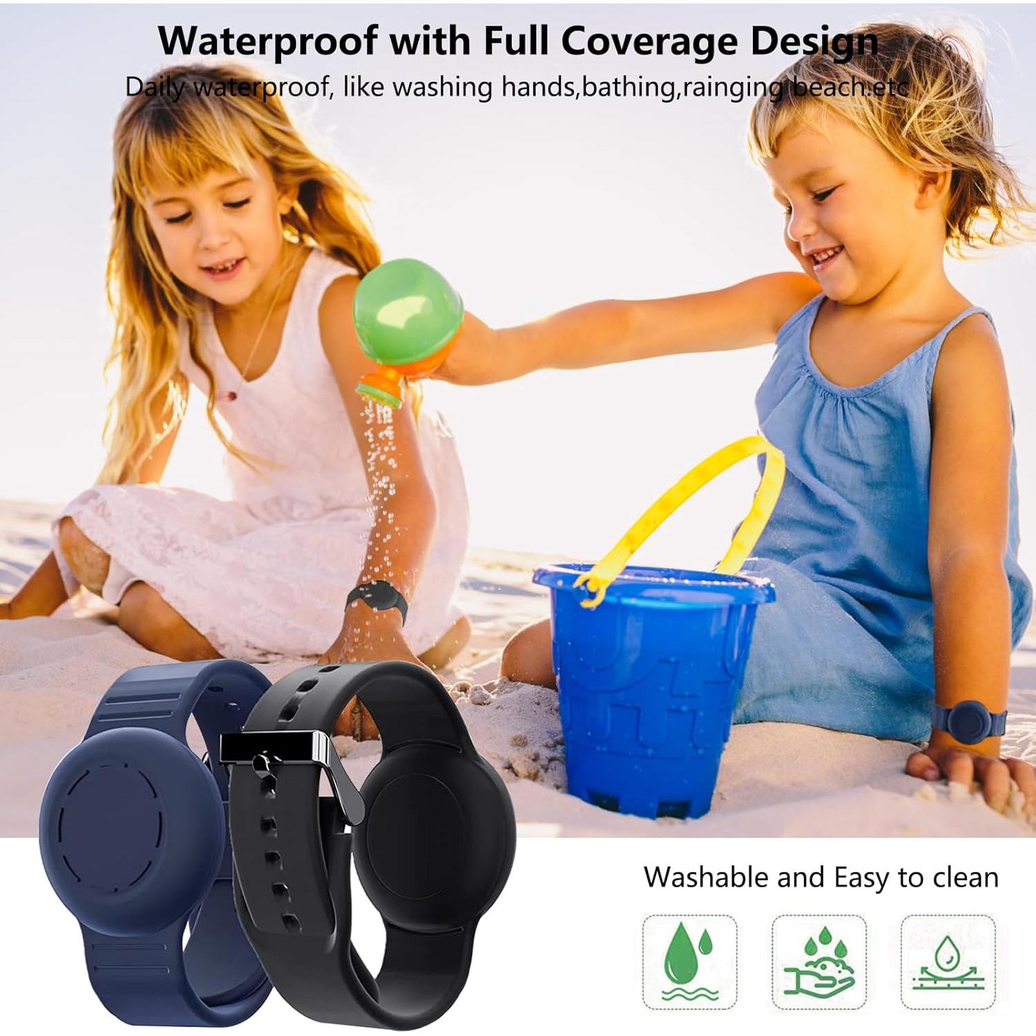 Pulsera Airtag Impermeable Aircawin para Niños - 2 Piezas