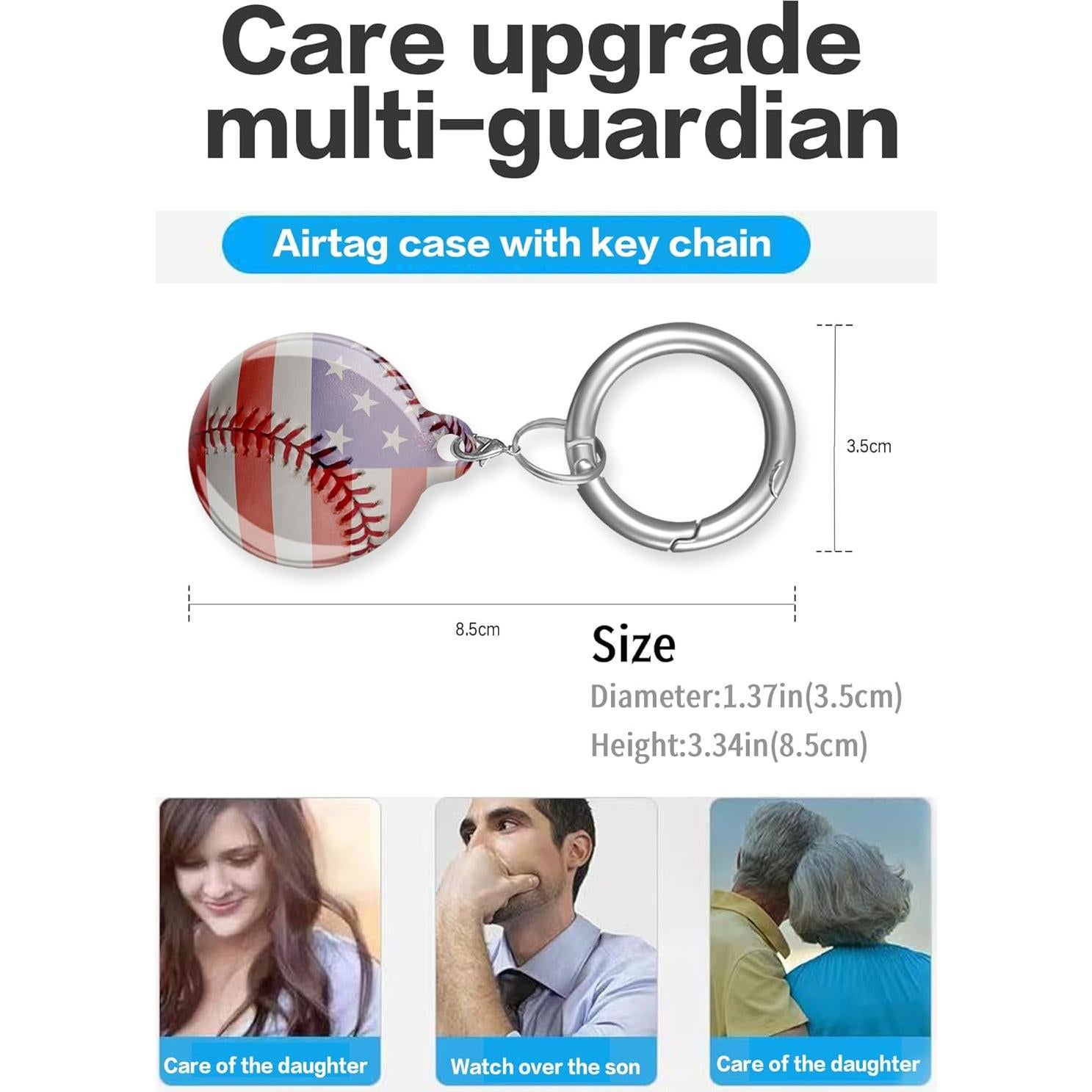 Funda Protectora para Air Tag ANDRIU - Bandera Americana