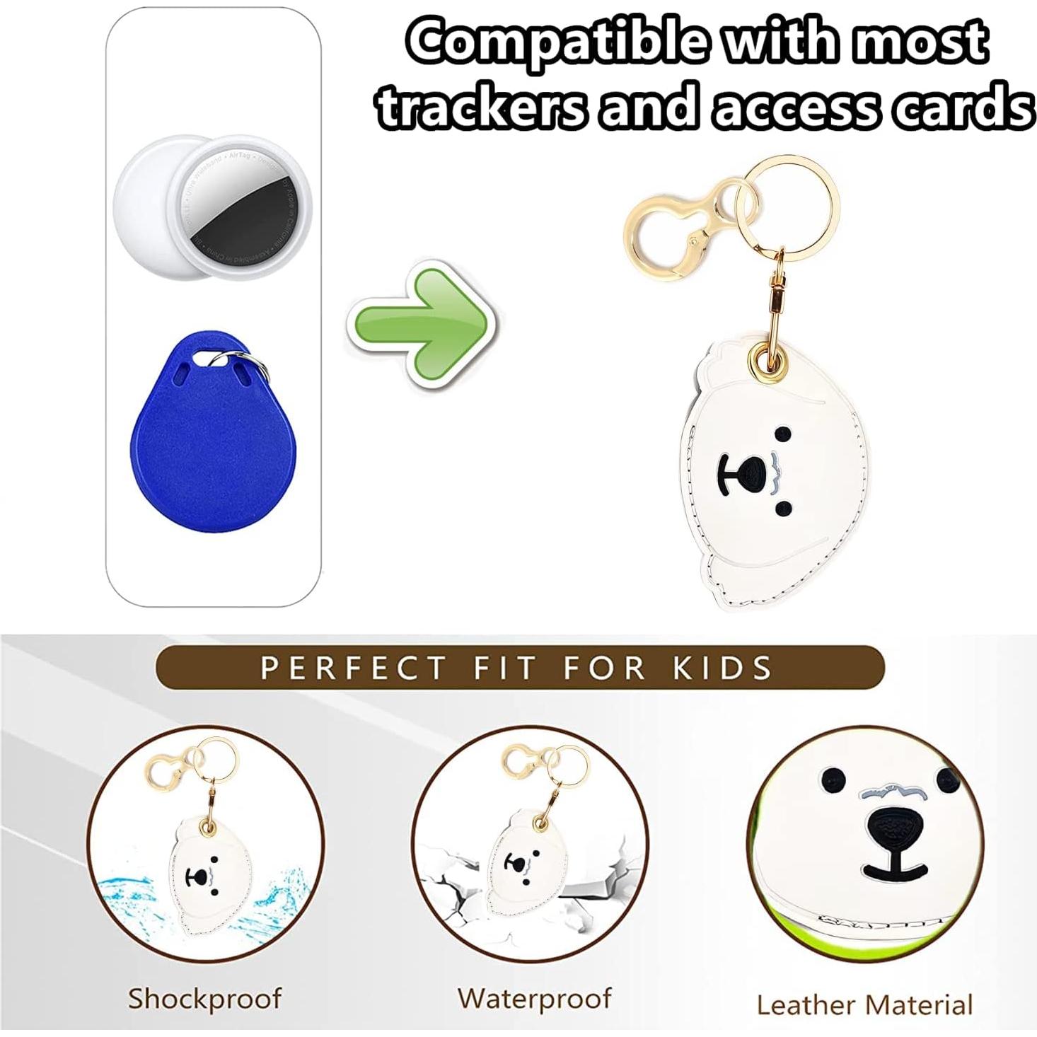 Funda de cuero PU para AirTag BORKUANA - Protección y estilo