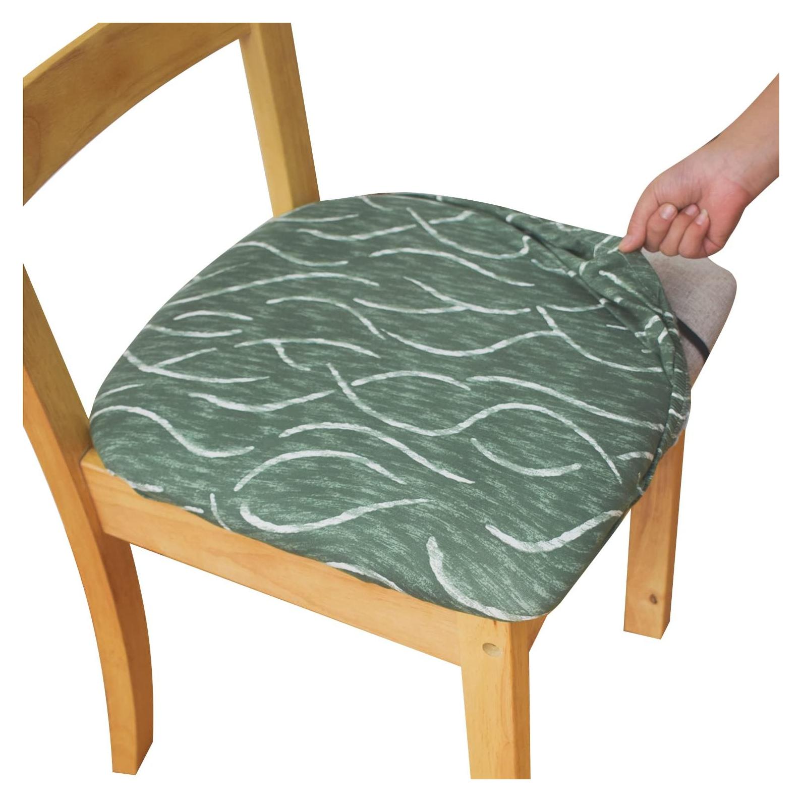 Fundas para Sillas Eeaivnm Juego de 4 Verde Ajustables