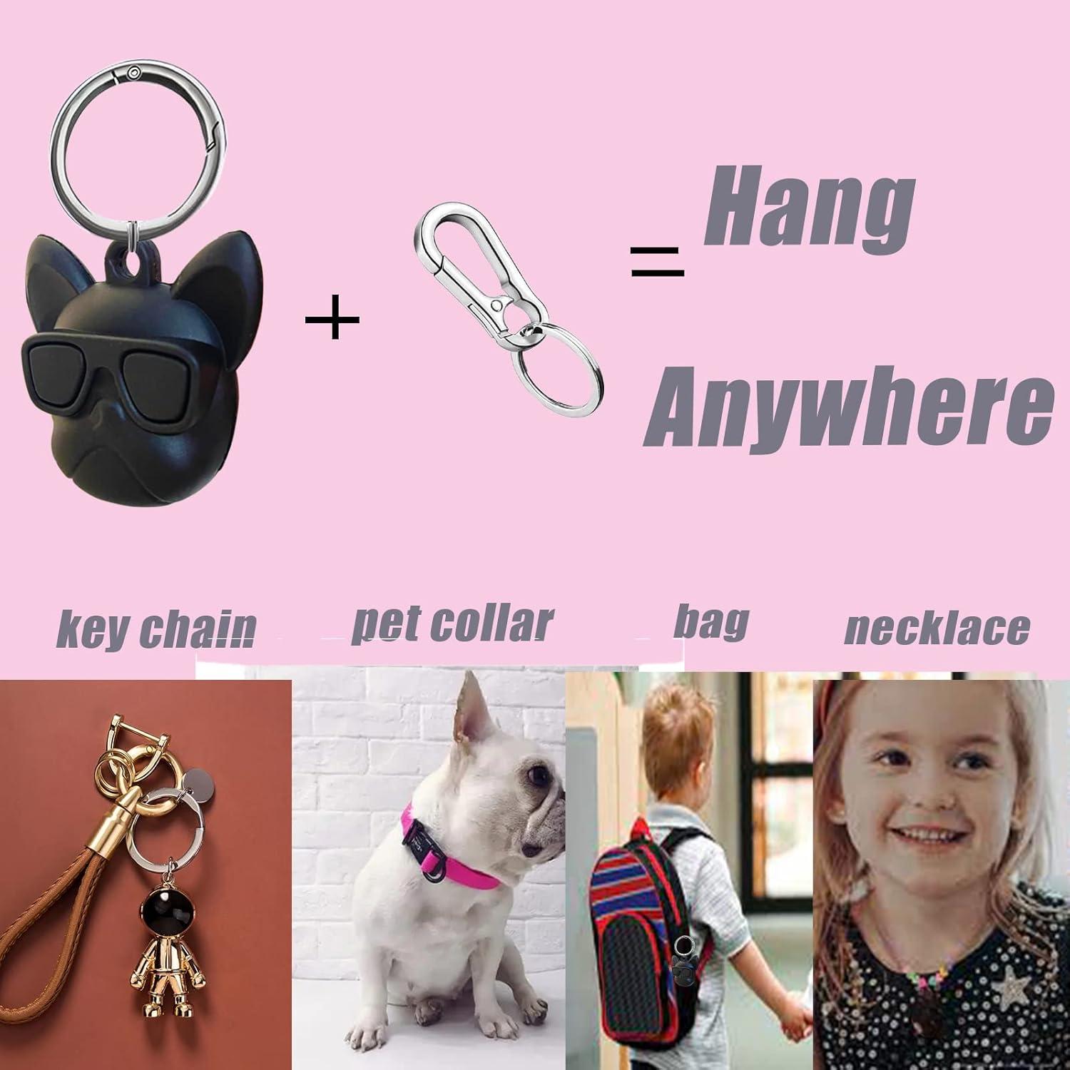 Llavero impermeable para Air Tag LIUDRUDN Bulldog Francés