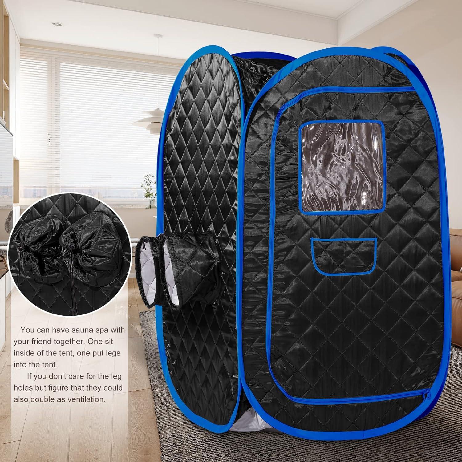 Carpa de Sauna Portátil ZONEMEL 73x73x124 cm Plegable