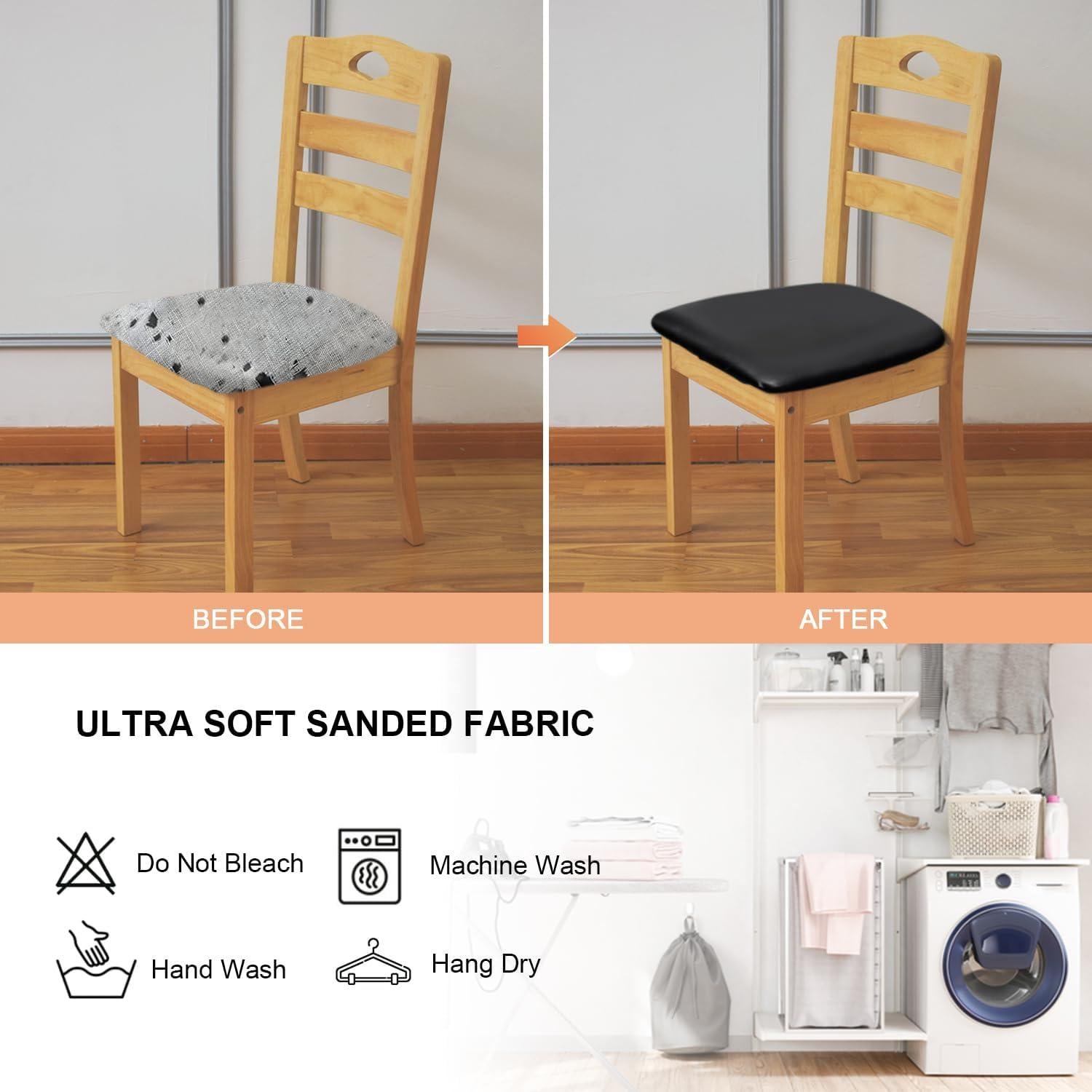 Fundas de Silla de Cuero Eeaivnm 2 PCS Impermeables Negras