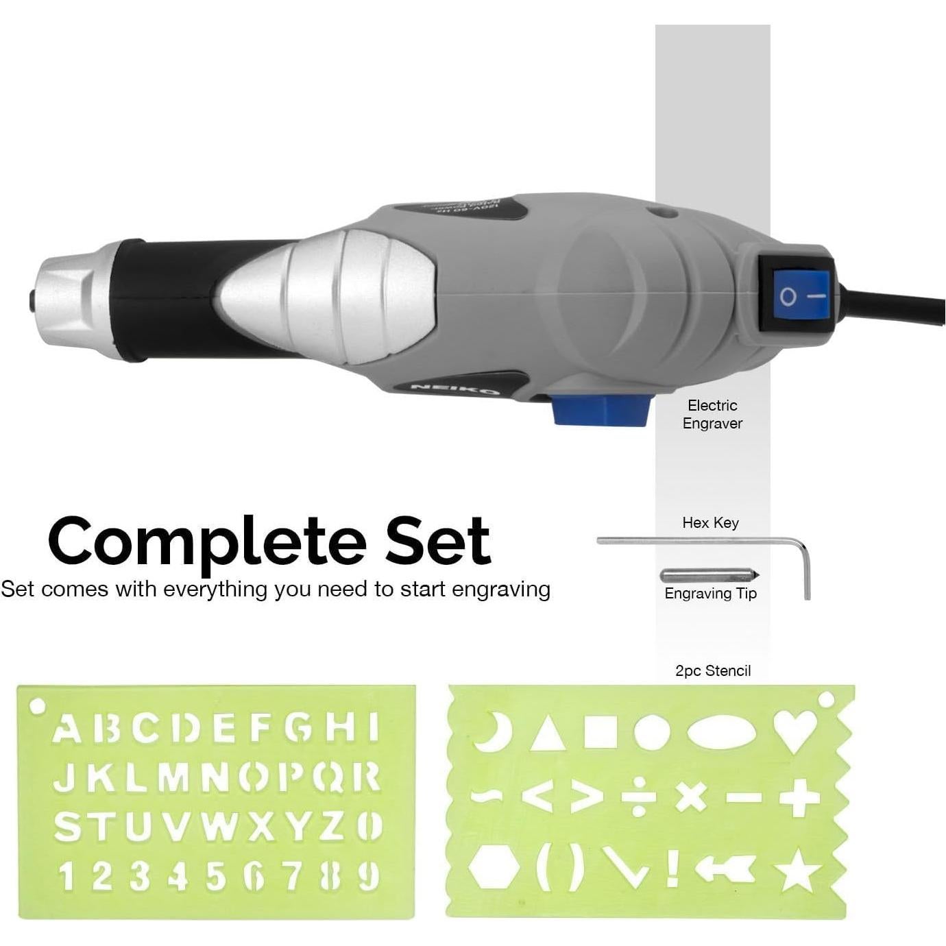 Grabador Eléctrico NEIKO 10576A con Punta de Carburo