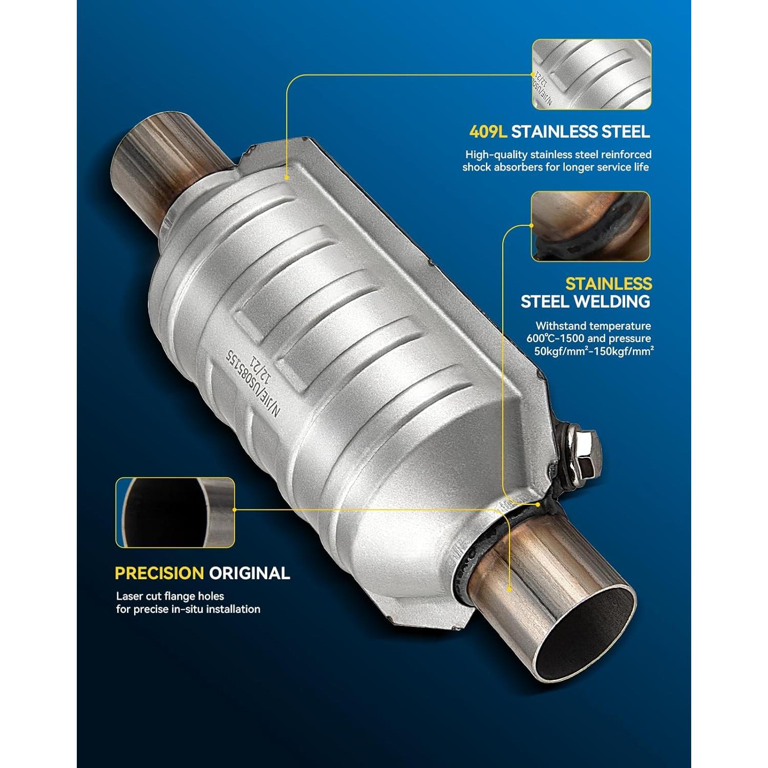 Convertidor Catalítico Universal PHILTOP 2" Acero Inoxidable