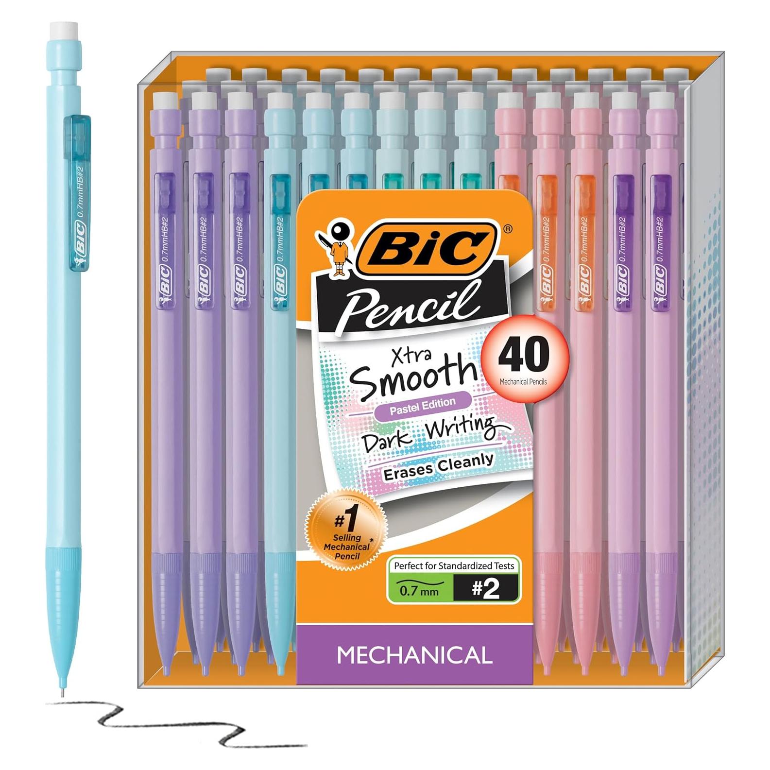 Lápices Mecánicos BIC Xtra-Smooth 0.7mm Pastel 40 Unidades
