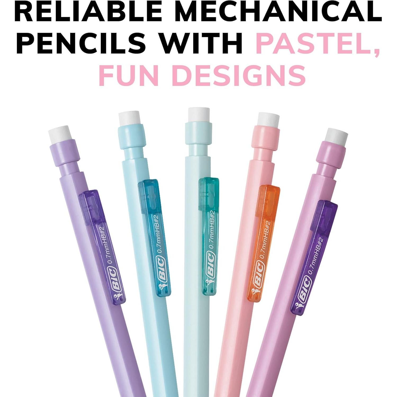 Lápices Mecánicos BIC Xtra-Smooth 0.7mm Pastel 40 Unidades