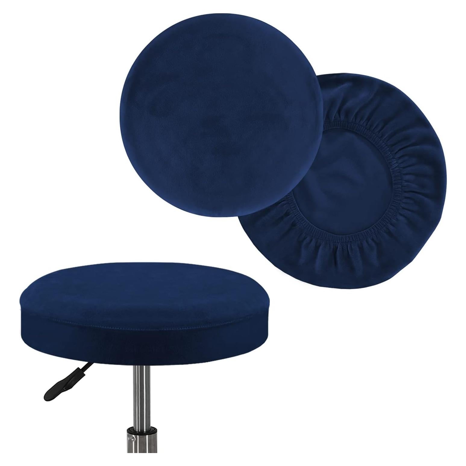 Funda Redonda para Taburete Turquoize Pack 2 Azul Marino