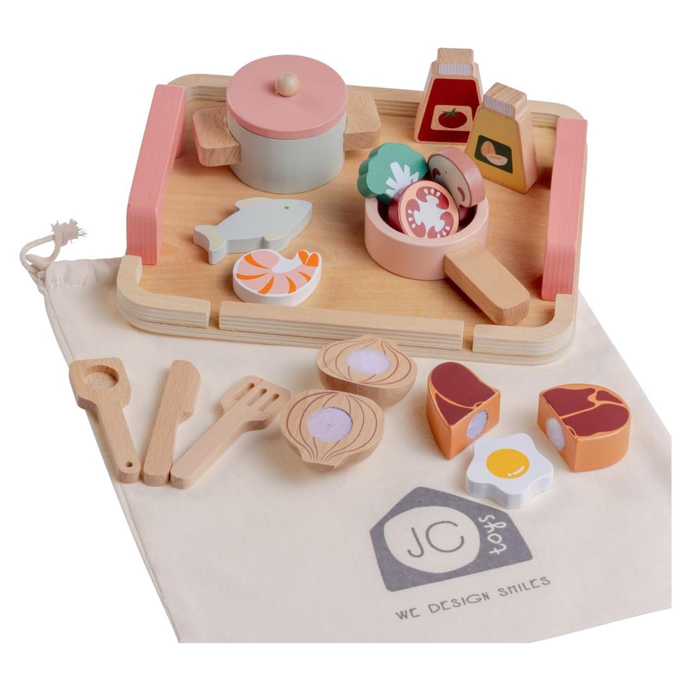Set de Cocina de Madera Parfait JC Toys | 16 Piezas | 3 Años+