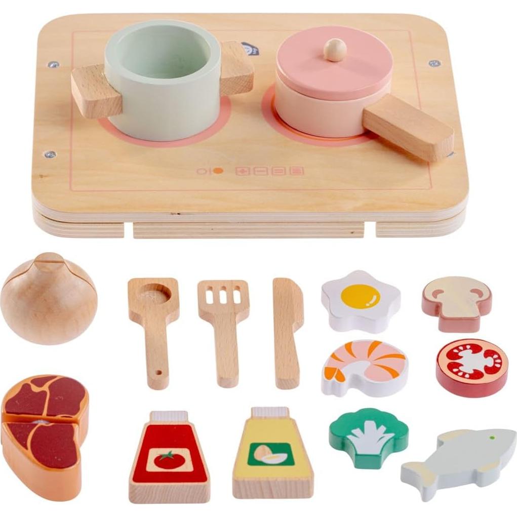 Set de Cocina de Madera Parfait JC Toys | 16 Piezas | 3 Años+
