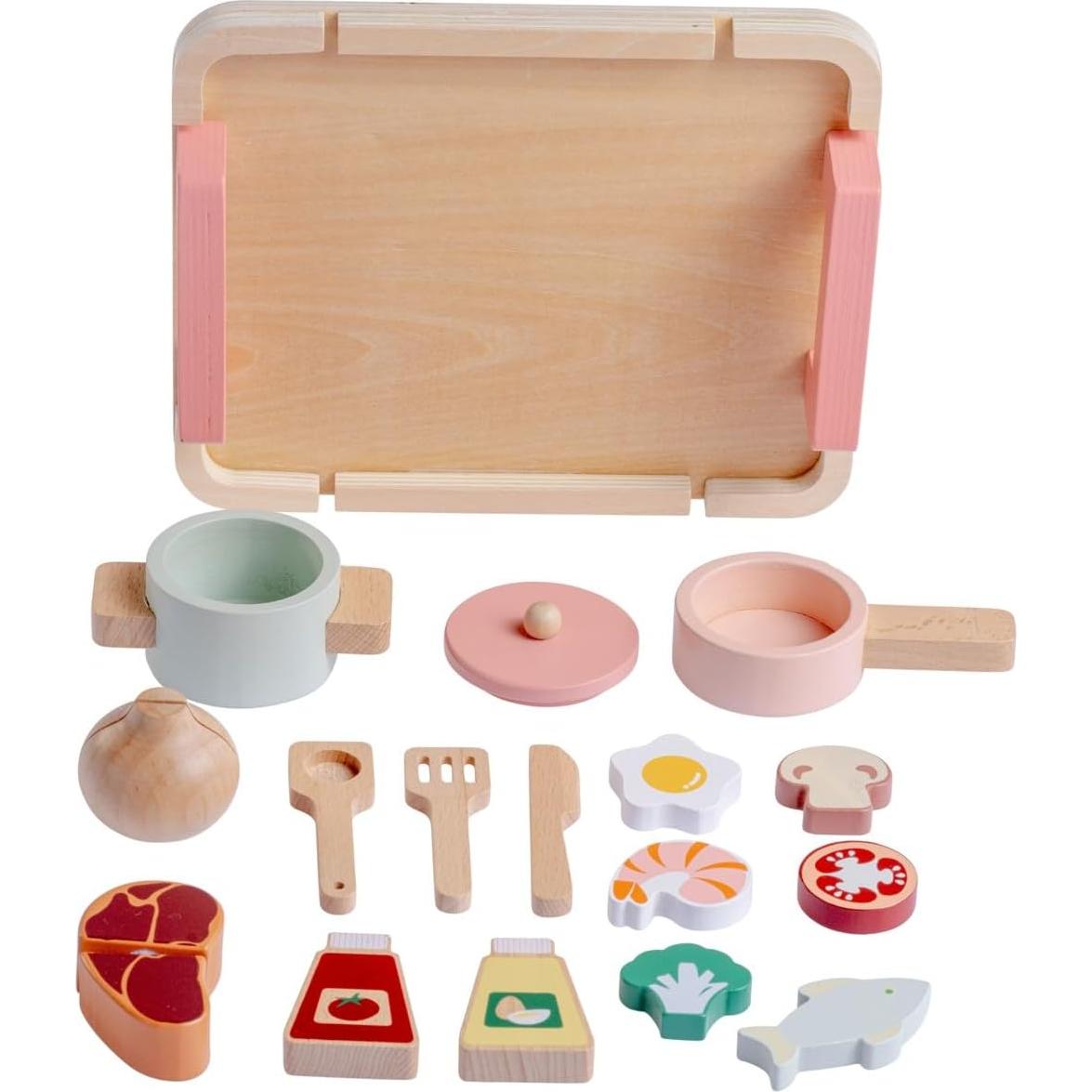 Set de Cocina de Madera Parfait JC Toys | 16 Piezas | 3 Años+