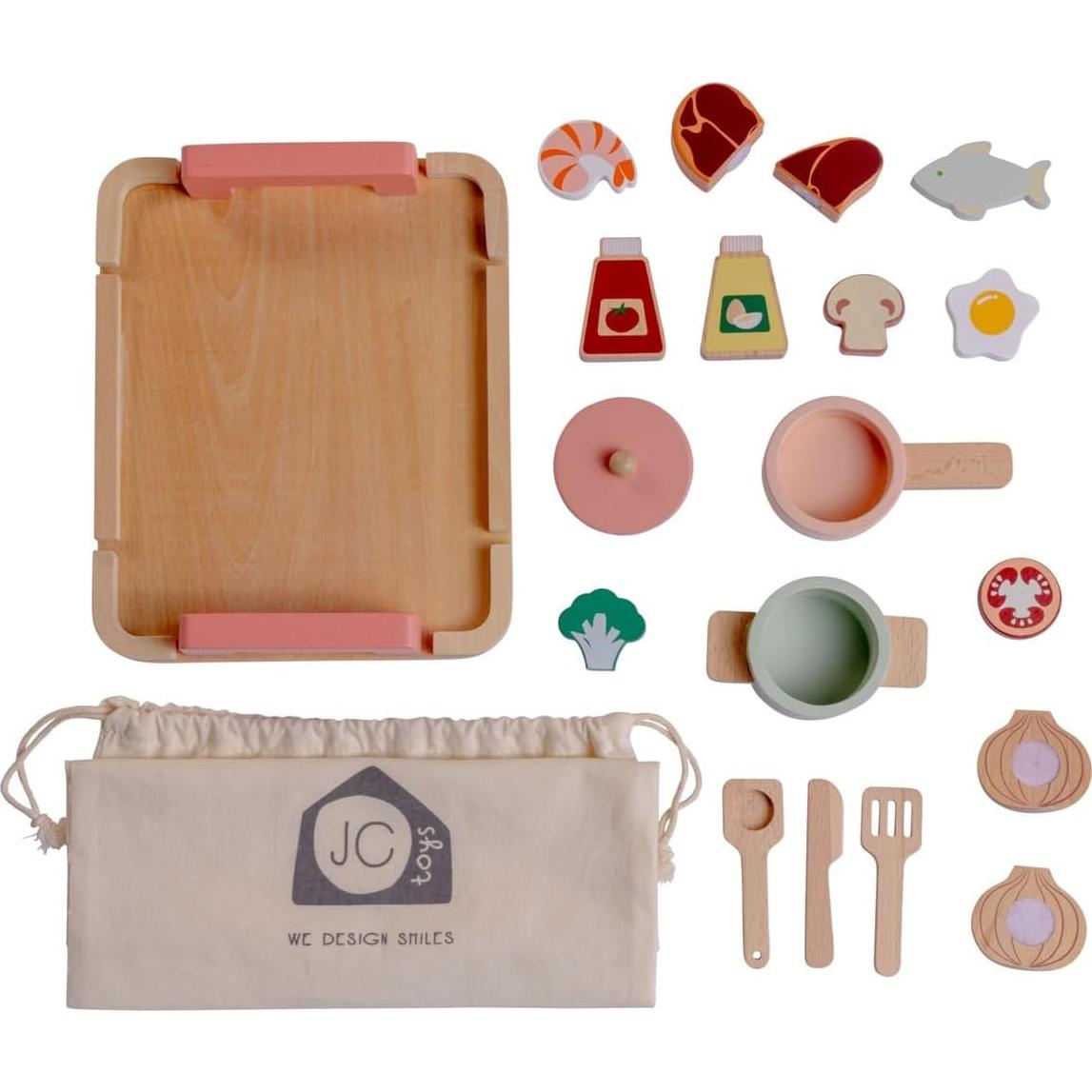 Set de Cocina de Madera Parfait JC Toys | 16 Piezas | 3 Años+