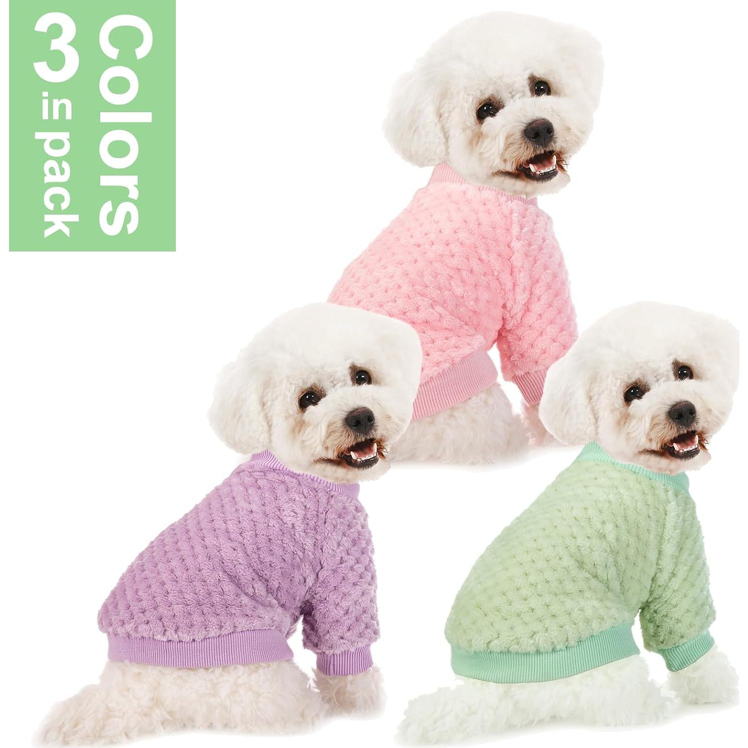 Suéter para Perro POMIU Pequeño Rosa, Morado y Verde Claro