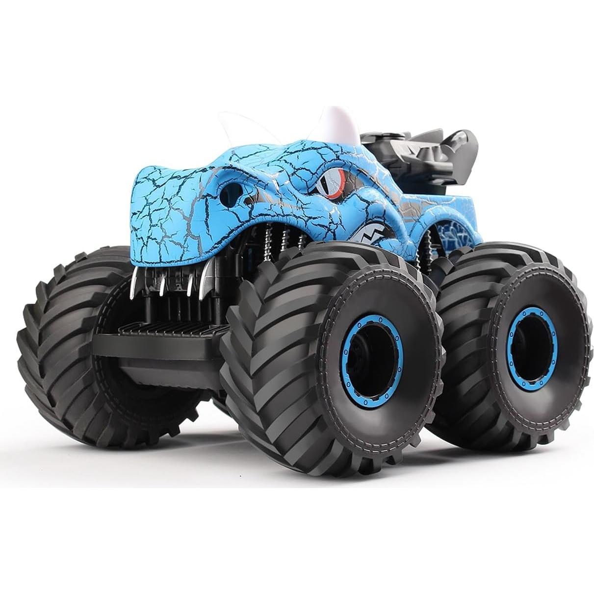Coche RC Dinosaurio Threeking 1:18 Azul Off-Road 4WD