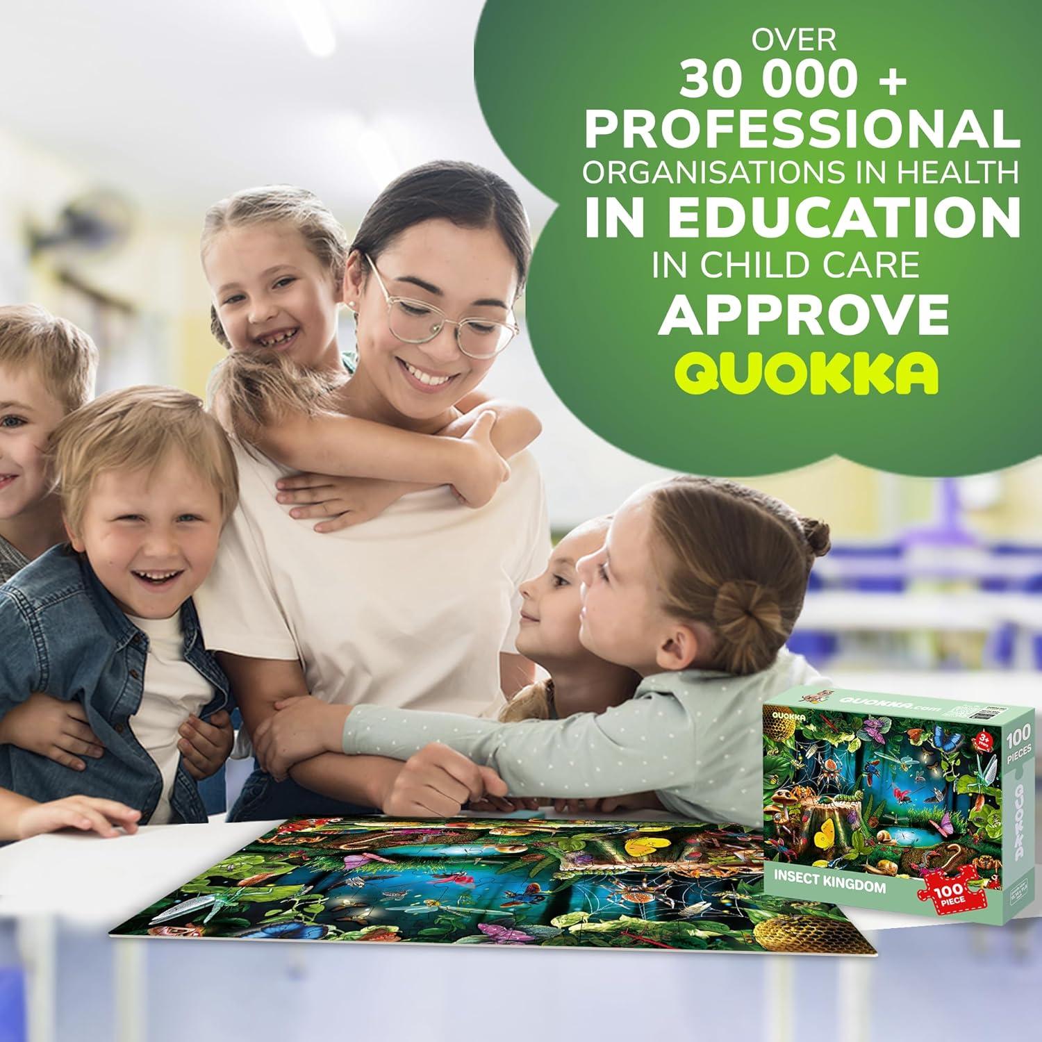 Rompecabezas de 100 Piezas QUOKKA Insectos para Niños 3-10 Años