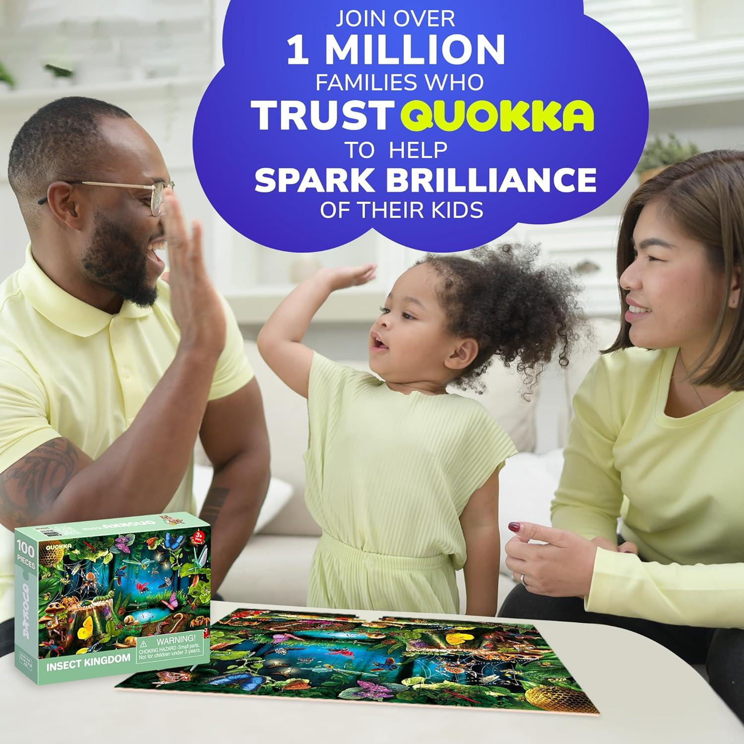 Rompecabezas de 100 Piezas QUOKKA Insectos para Niños 3-10 Años