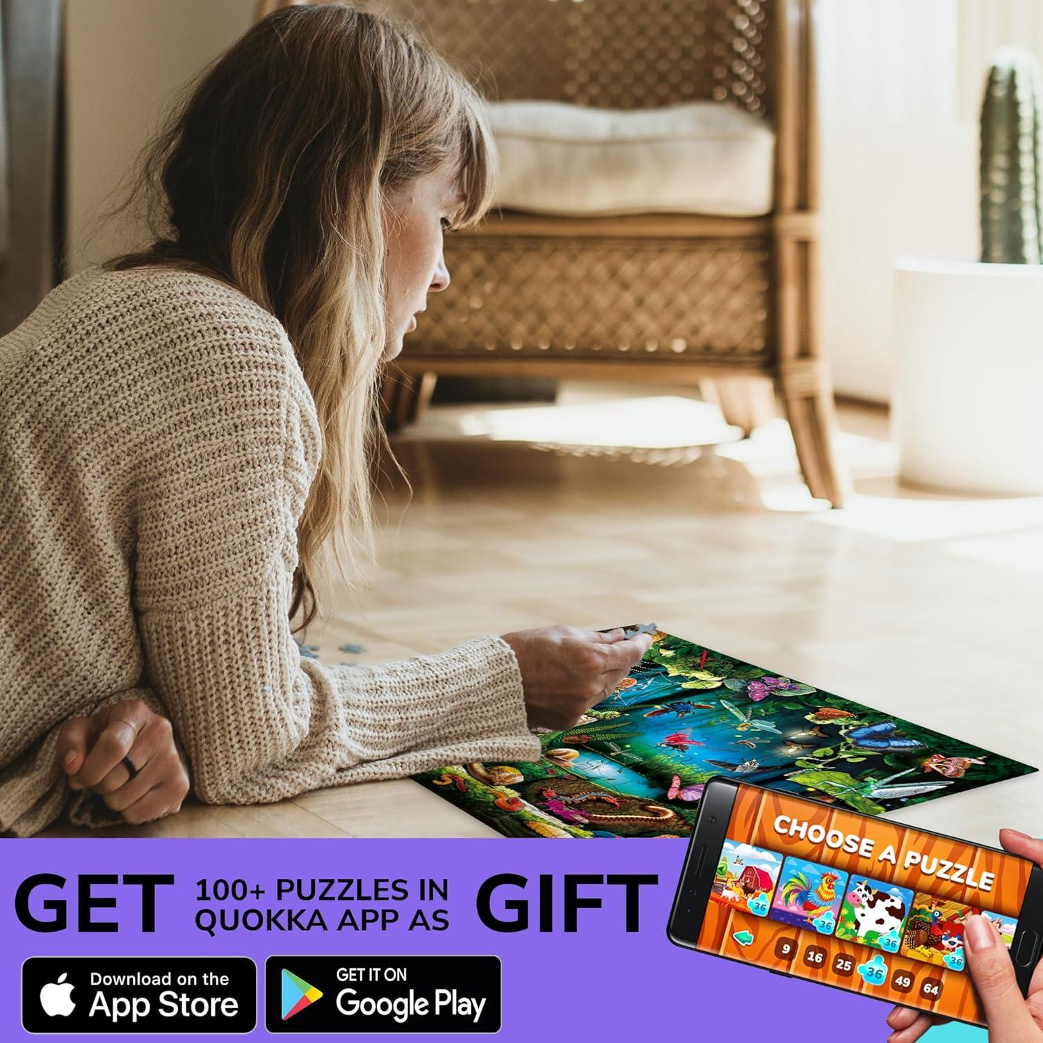 Rompecabezas de 100 Piezas QUOKKA Insectos para Niños 3-10 Años