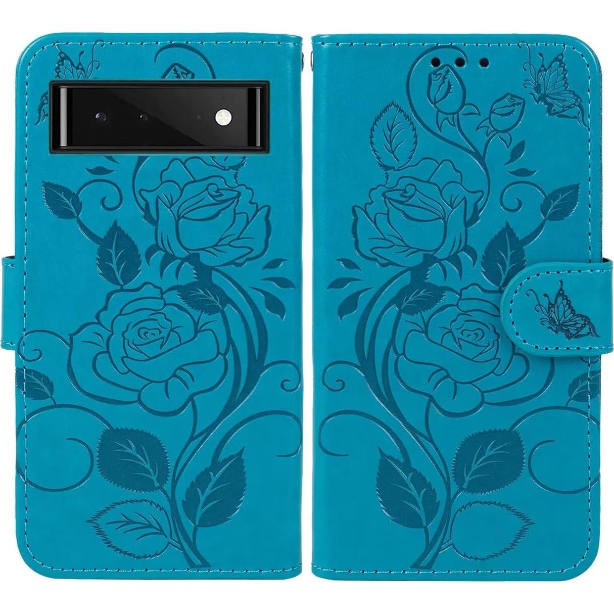 Funda de Cartera Vavies para Google Pixel 6 Pro 5G Azul