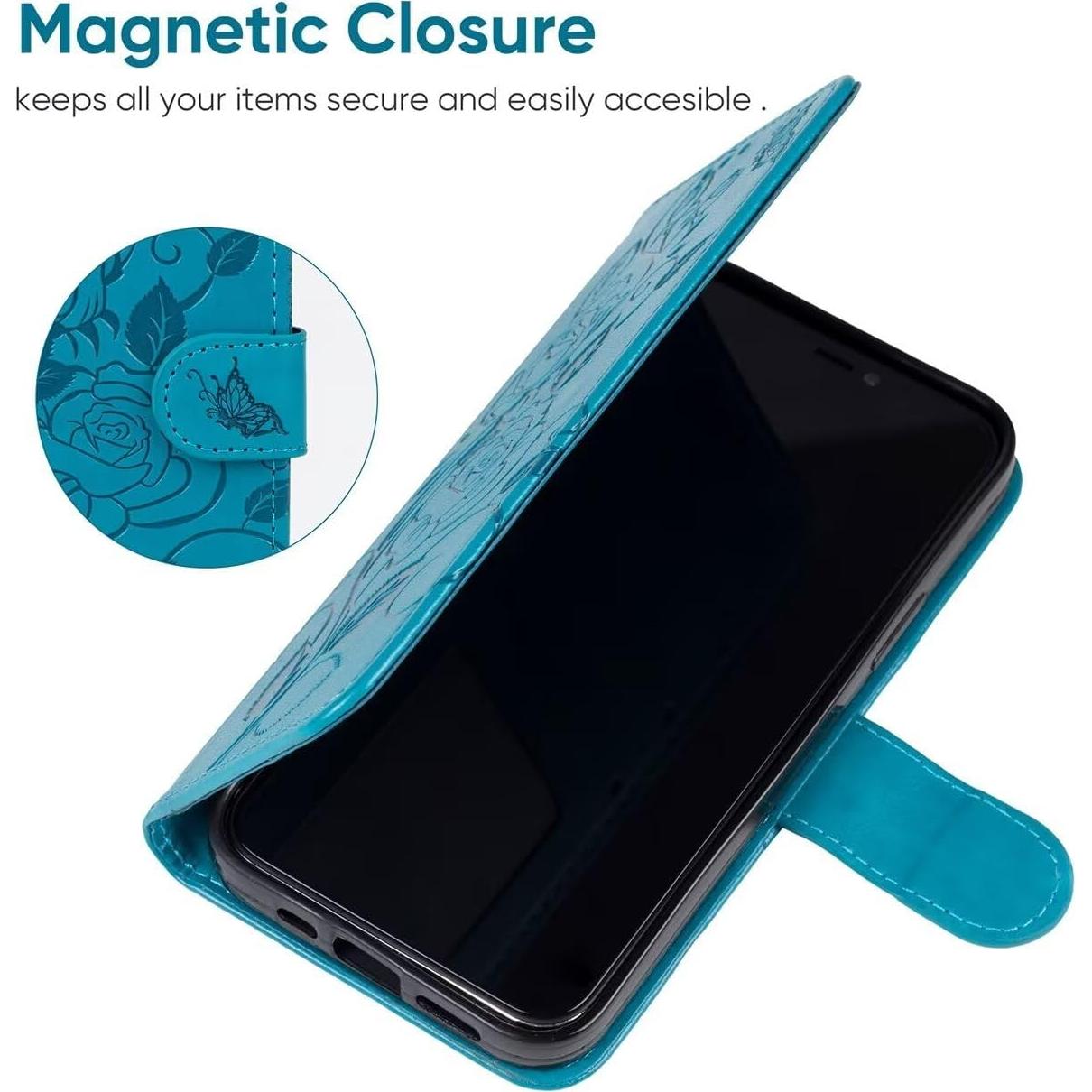 Funda de Cartera Vavies para Google Pixel 6 Pro 5G Azul