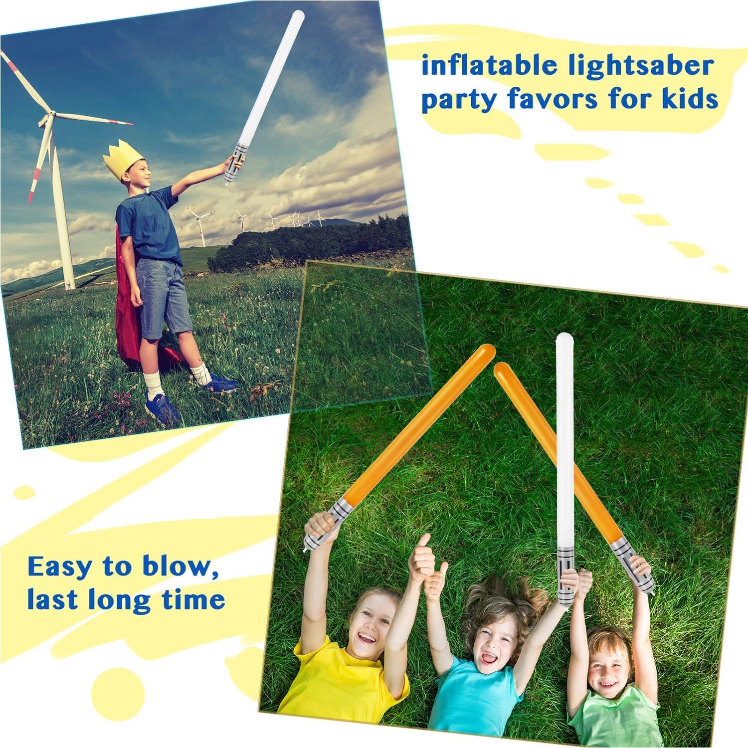 Sables de Luz Inflables LIYDE 16 PCS para Fiesta Star Wars