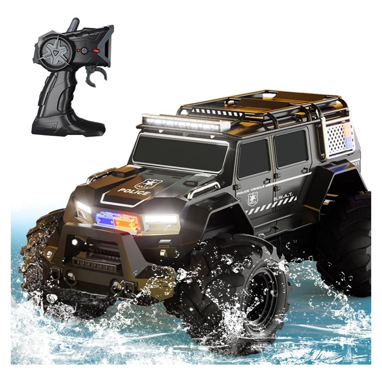 Coche de Policía RC Threeking 1:14 Impermeable para Niños