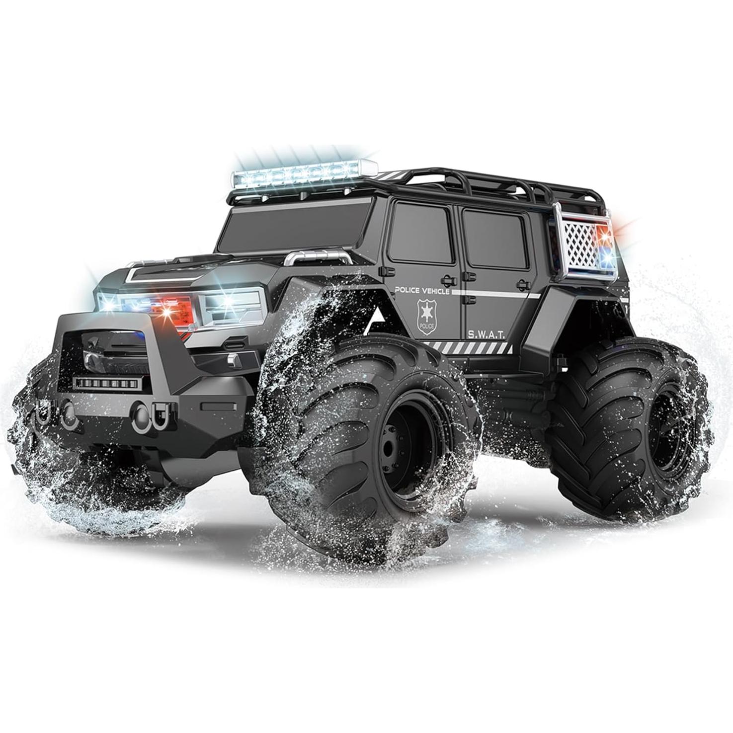 Coche de Policía RC Threeking 1:14 Impermeable para Niños