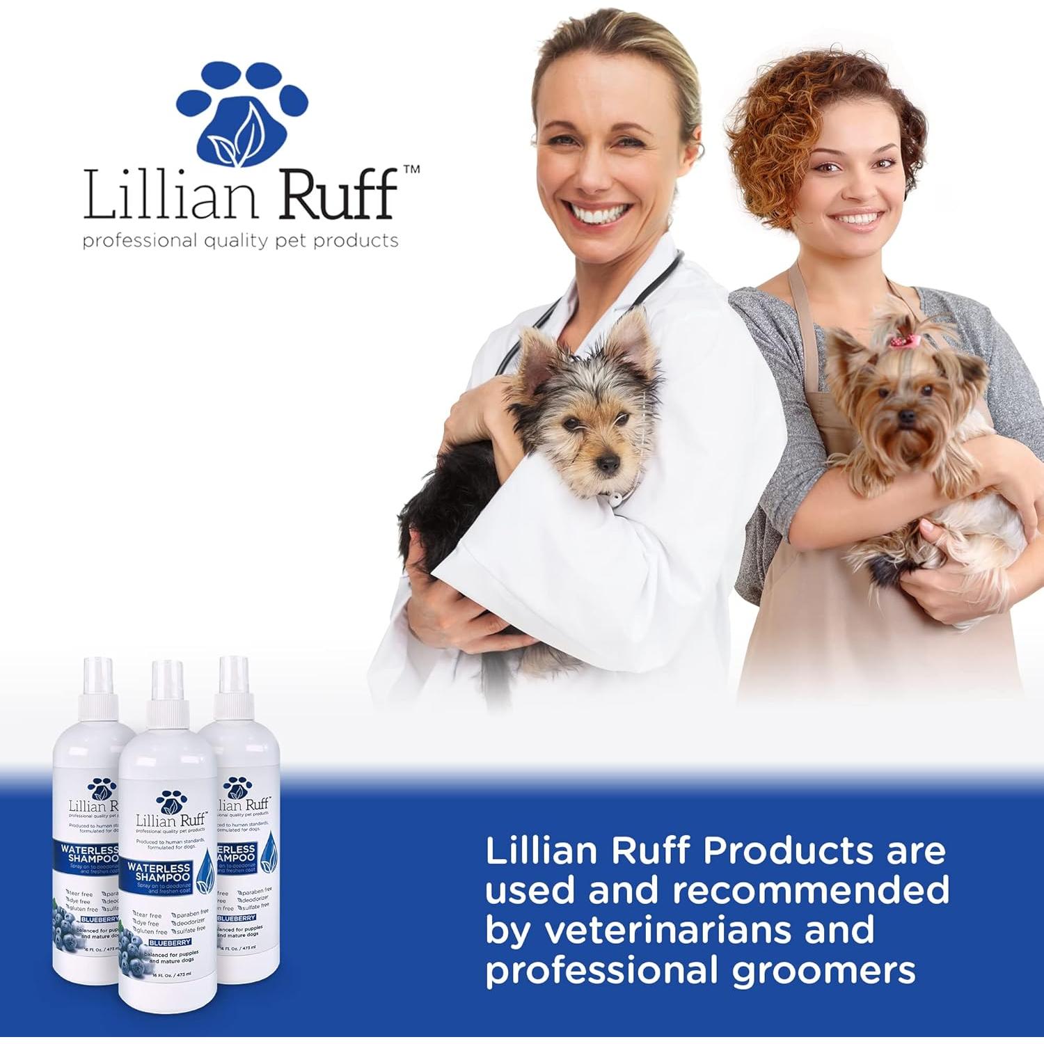 Champú Seco Sin Enjuague Lillian Ruff Arándano 453g para Perros