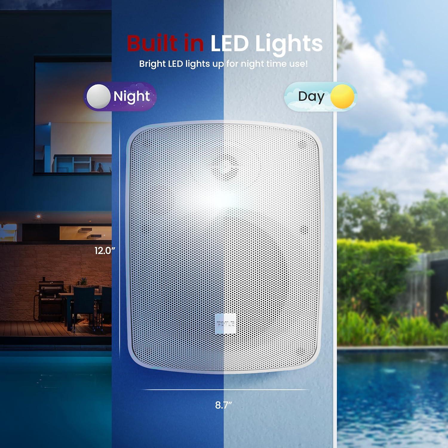 Altavoz Bluetooth Pyle 5.25" Impermeable para Interiores/Exteriores