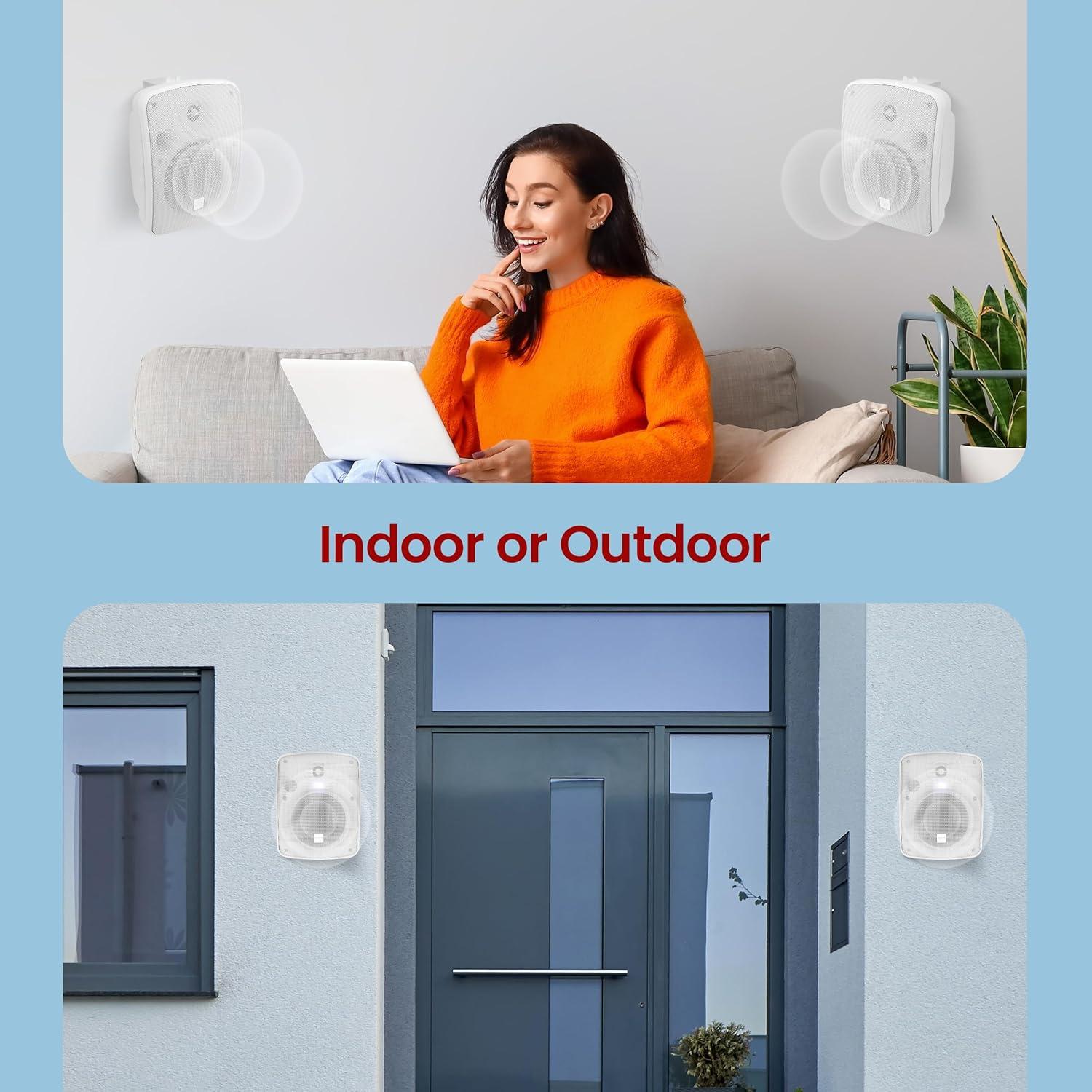 Altavoz Bluetooth Pyle 5.25" Impermeable para Interiores/Exteriores