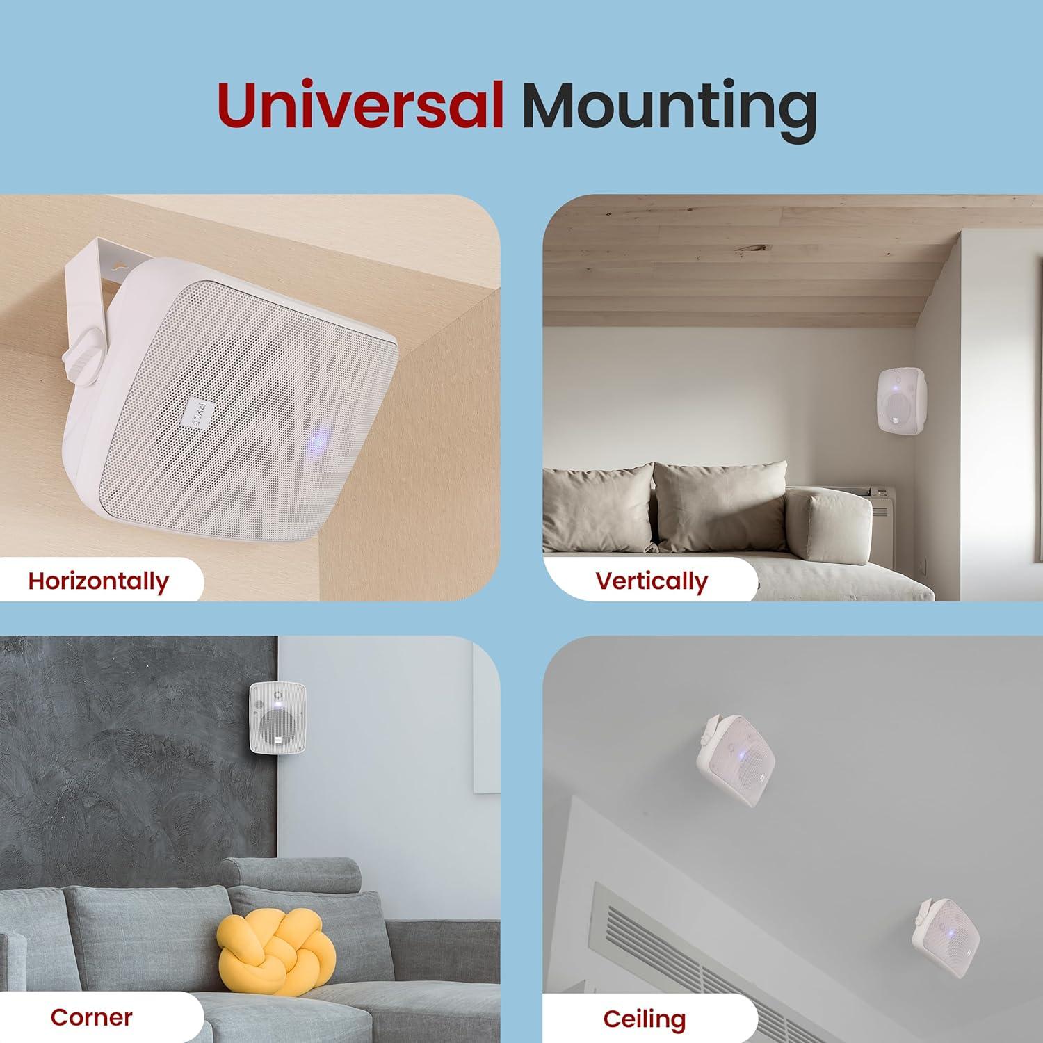 Altavoz Bluetooth Pyle 5.25" Impermeable para Interiores/Exteriores