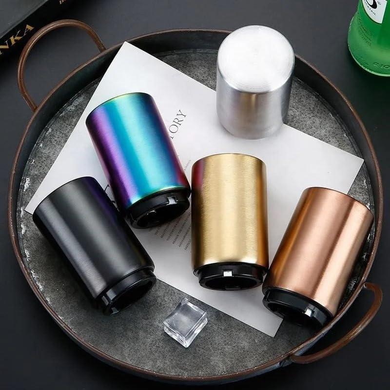 Abrebotellas Automático SAMADEX de Acero Inoxidable Negro