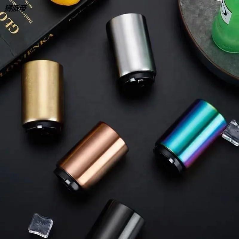 Abrebotellas Automático SAMADEX de Acero Inoxidable Negro