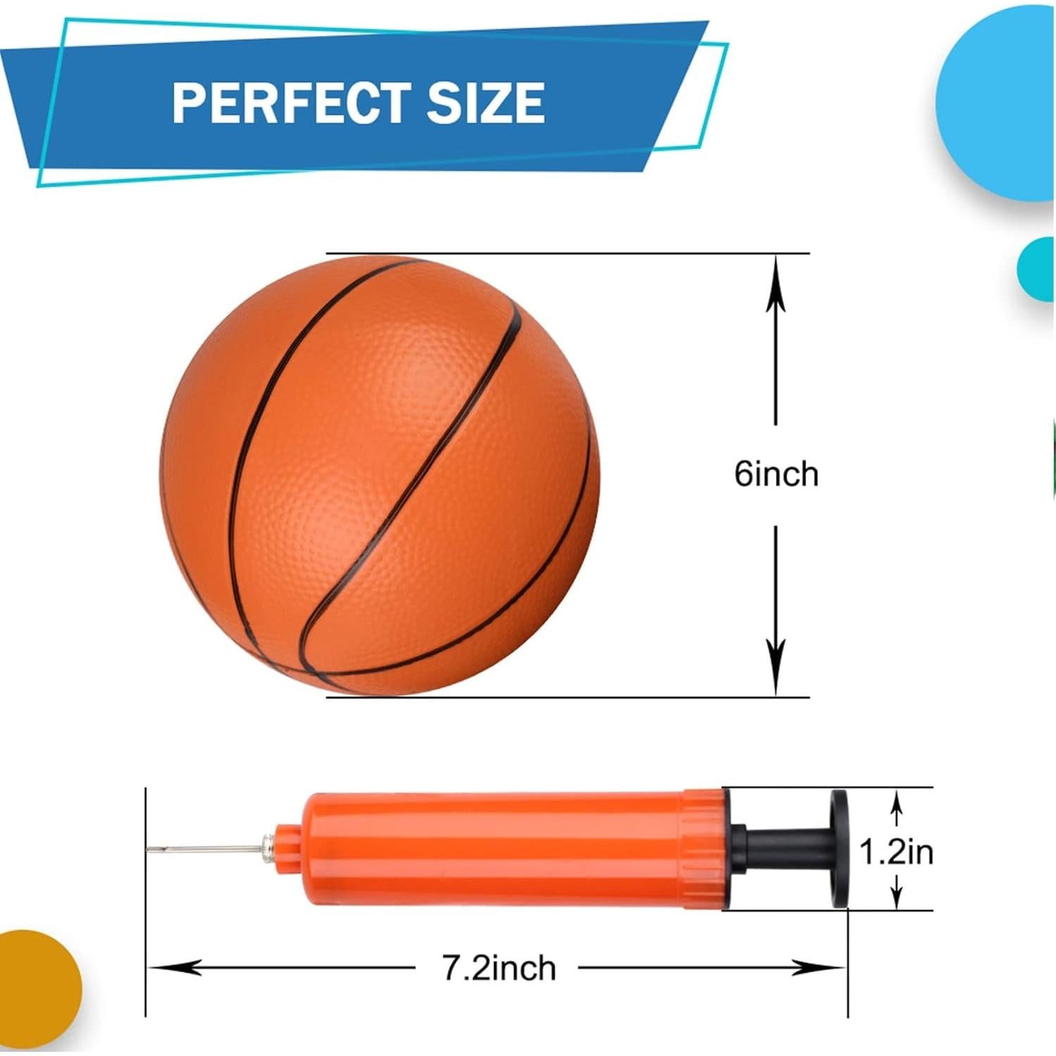 Mini Balón de Baloncesto Amarlozn 12,7 cm 3 Piezas Naranja