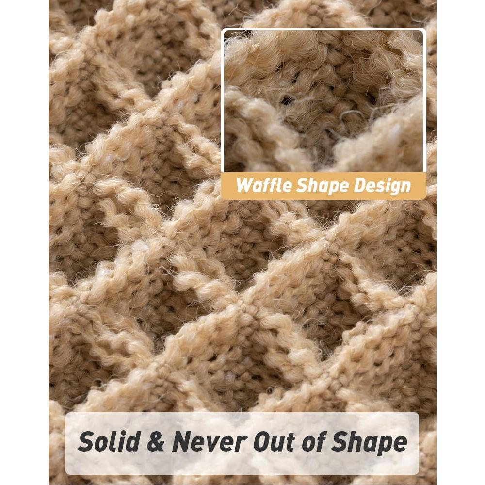 Alfombra de Baño AMOAMI Waffle Antideslizante 46x76 cm Marrón