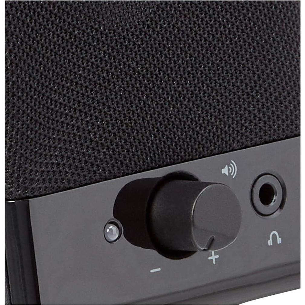 Altavoces USB Amazon Basics para computadora, negro